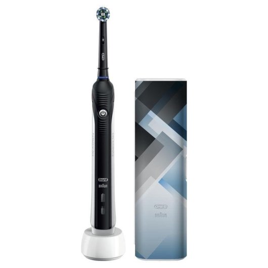 Escova de Dentes Rotativa Oral-B Pro 2 2500 2 Modos Sensor Pressao Temporizador Estojo
