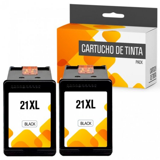 Cartuchos Tinta Compatible para HP 21XL Negro Pack 2