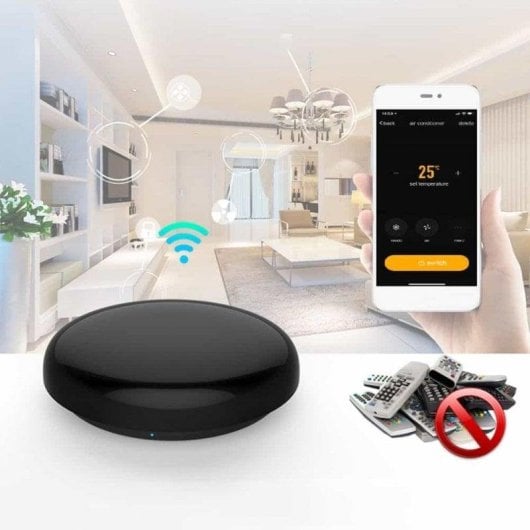 Centrale Domotique Leotec Smart Control Remoto IR Wifi avec Google Assistant Alexa Contrôle vocal