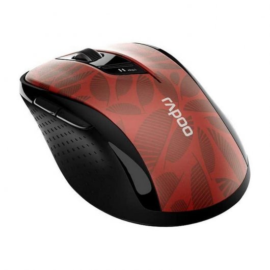 Mouse ottico wireless silenzioso Rapoo M500 1600 DPI rosso