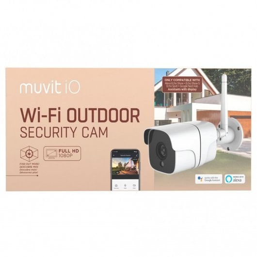 Muvit iO Cámara de Seguridad Wi-Fi 1080P para Exteriores