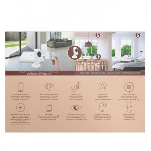 Muvit iO Cámara de Seguridad Wi-Fi 1080P para Interiores