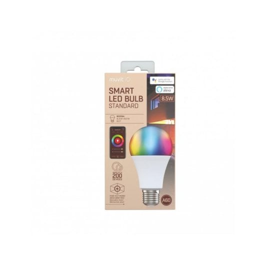 Muvit iO A60 Bombilla Inteligente E27 8.5W RGB+Blancos