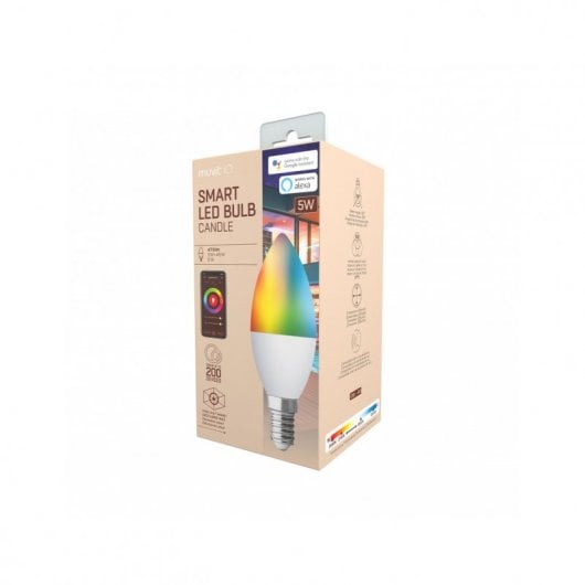 Lampadina a candela intelligente Muvit iO E14 5W RGB+Bianco