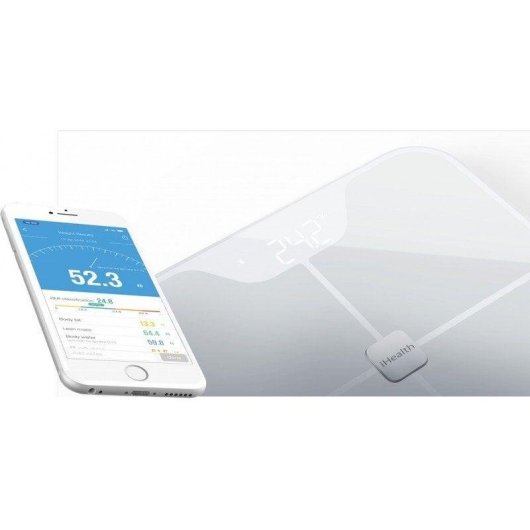 Balança Bioimpedância iHealth FIT HS2S Até 180 kg 8 Utilizadores Bluetooth IMC