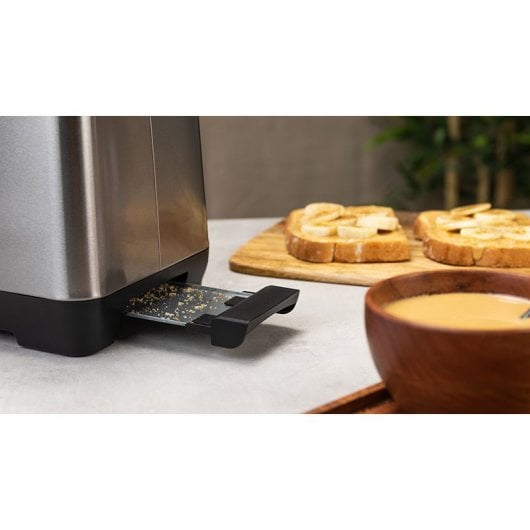 Cecotec BigToast Double Tostadora 2 Ranuras 1000W Acero Inoxidable