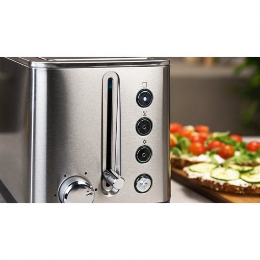 Cecotec BigToast Double Tostadora 2 Ranuras 1000W Acero Inoxidable
