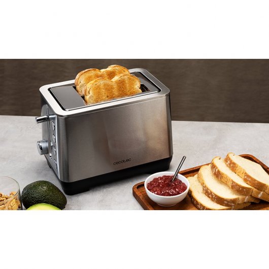 Cecotec BigToast Double Tostadora 2 Ranuras 1000W Acero Inoxidable