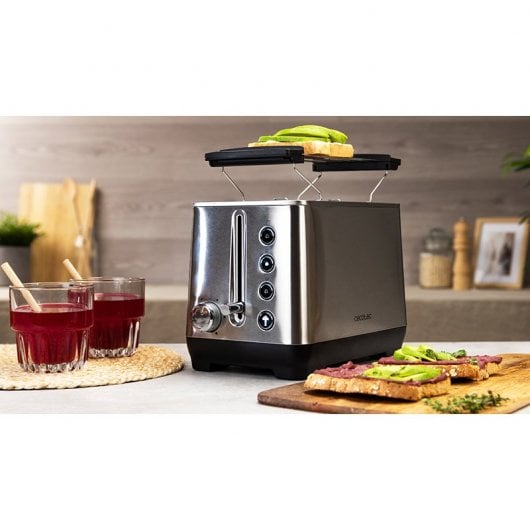 Cecotec BigToast Double Tostadora 2 Ranuras 1000W Acero Inoxidable