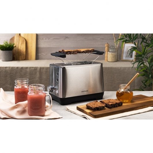 Cecotec BigToast Double Tostadora 2 Ranuras 1000W Acero Inoxidable