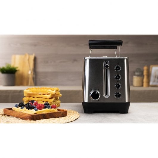Cecotec BigToast Double Tostadora 2 Ranuras 1000W Acero Inoxidable