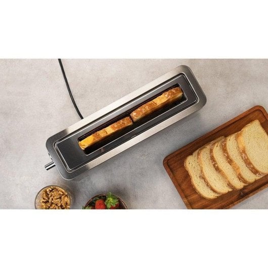 Grille-pain Cecotec BigToast Extra 1100W 1 fente longue Acier Inox Large
