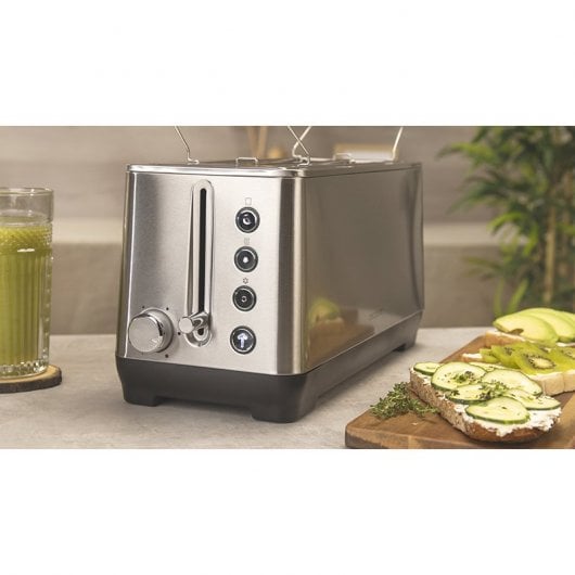 Cecotec BigToast Extra Doppeltoaster 2 Schlitze 1600W Edelstahl