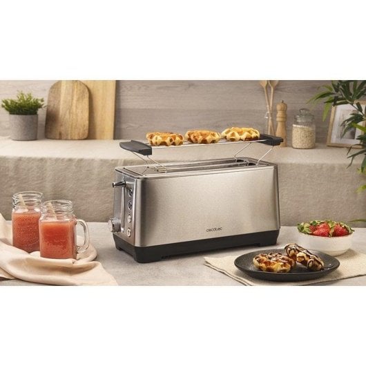 Torradeira Cecotec BigToast Extra Double 1600W 2 Ranhuras Aço Inoxidável