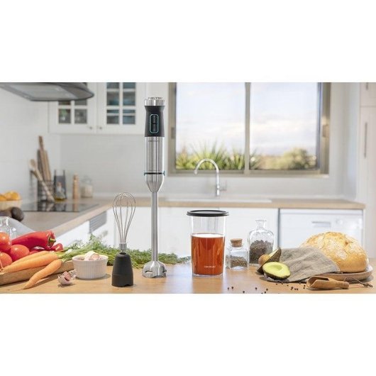 Licuadora Cecotec Power TitanBlack 1500 XL Cream 1500W pé XL titânio varinha