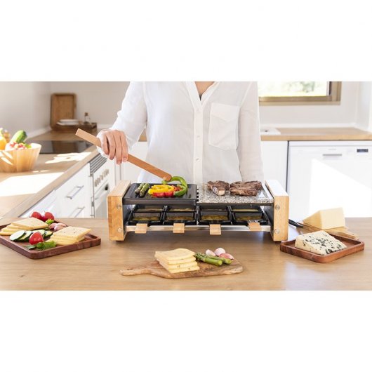 Cecotec Cheese&Grill 8400 Wood MixGrill Raclette/Grill con Piedra 1200W