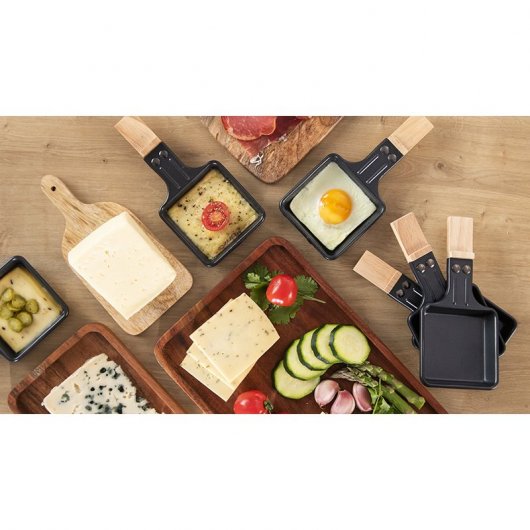 Cecotec Cheese&Grill 8600 Raclette in legno AllStone con pietra naturale 1200W