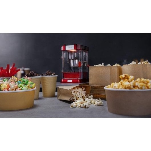 Popcornmaschine Cecotec Fun&Taste P'Corn Classic Retro-Design 300 W Edelstahl Rot