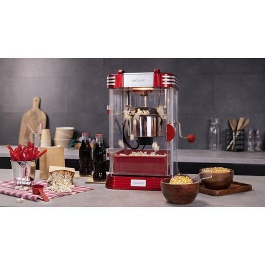 Popcornmaschine Cecotec Fun&Taste P'Corn Classic Retro-Design 300 W Edelstahl Rot