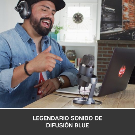Blue Mic Yeti Nano Micrófono USB para Grabación y Streaming Gris