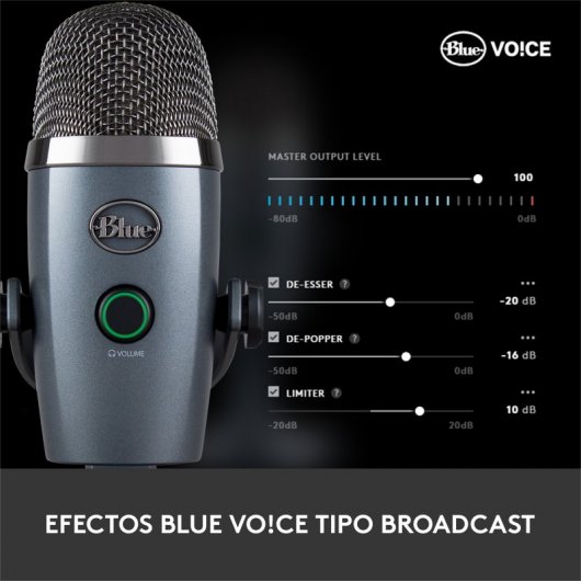 Blue Mic Yeti Nano Micrófono USB para Grabación y Streaming Gris