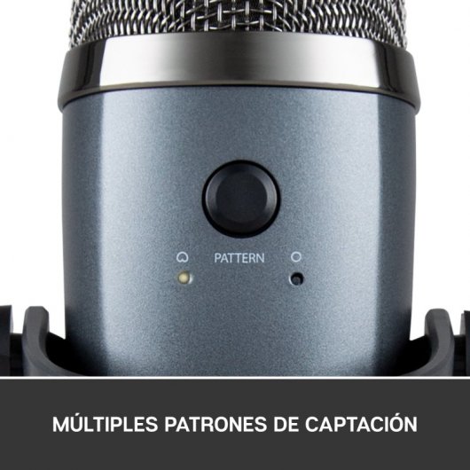 Blue Mic Yeti Nano Micrófono USB para Grabación y Streaming Gris