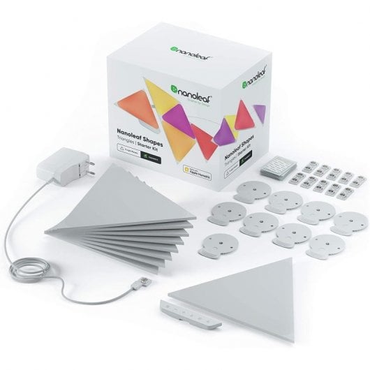 Nanoleaf Start Kit de 9 Painéis LED Wifi Triângulo Shapes