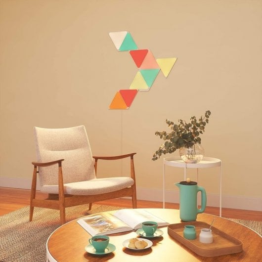 Nanoleaf Start Kit de 9 Painéis LED Wifi Triângulo Shapes