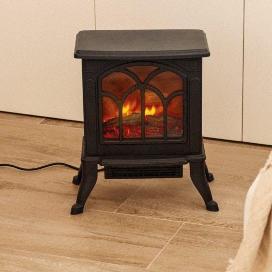 Newlux Classic Flame Chimenea Eléctrica 1500W Negro