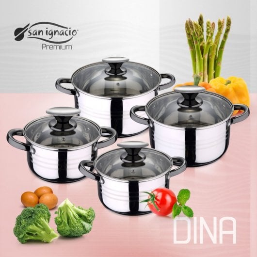 San Ignacio Dina Bateria de Cocina 4 Ollas 16/18/20/24cm