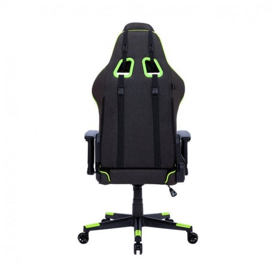 Chaise de jeu de la série Newskill Kitsune Zephyr finie en tissu noir/vert