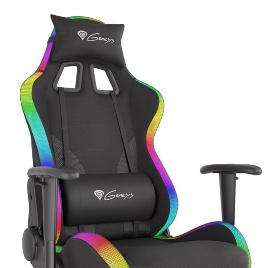 Sedia da gaming nera Genesis Trit 600 RGB