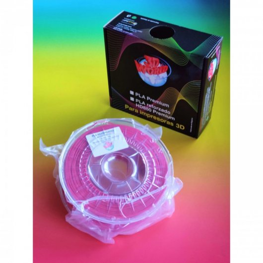 3DWorld Bobina de Filamento PLA Reforzado 1.75mm Rojo Fresa 1Kg