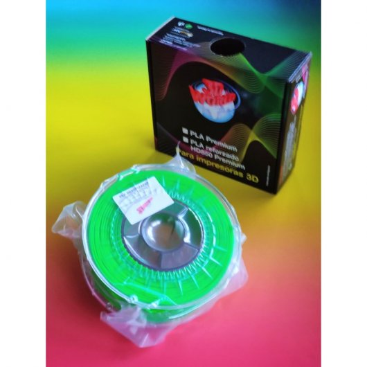 3DWorld Bobina de Filamento PLA Reforzado 1.75mm Verde Neón 1Kg