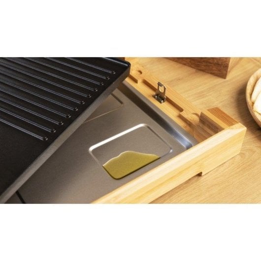 Gril d'intérieur Cecotec Tasty&Grill 2000 Bamboo Black 2000W antiadhésif bambou