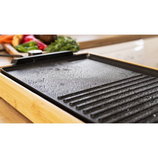 Cecotec Tasty&Grill 2000 Bamboo Black Plancha de Asar Eléctrica 2000W