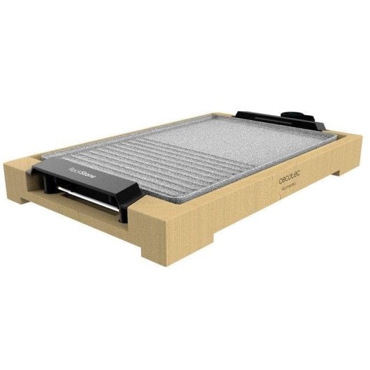 Plancha électrique Cecotec Tasty&Grill 2000 Bamboo MixStone 2000W Bambou Surface Mixte Antiadherente