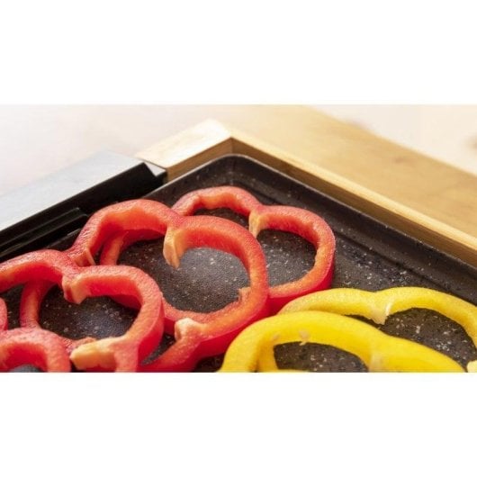 Plancha électrique Cecotec Tasty&Grill 2000 Bamboo MixStone 2000W Bambou Surface Mixte Antiadherente