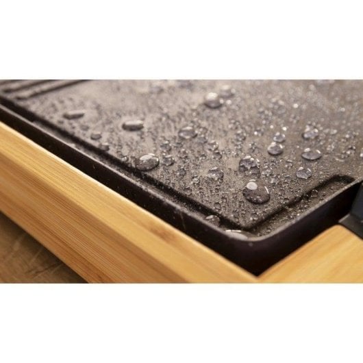 Plancha électrique Cecotec Tasty&Grill 2000 Bamboo MixStone 2000W Bambou Surface Mixte Antiadherente