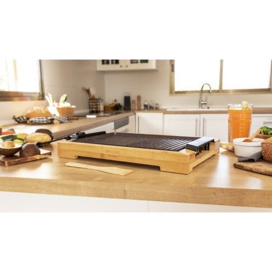 Cecotec Tasty&Grill 2000 Bamboo MixStone Plancha de Asar Eléctrica 2000W