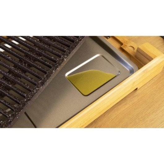 Plancha électrique Cecotec Tasty&Grill 2000 Bamboo LineStone 2000W, bambou, plaque RockStone