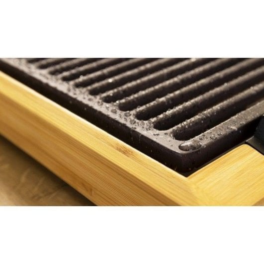 Plancha électrique Cecotec Tasty&Grill 2000 Bamboo LineStone 2000W, bambou, plaque RockStone