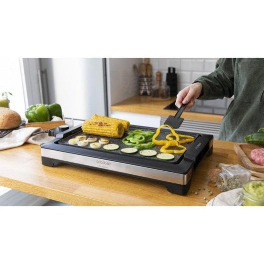 Plancha électrique Cecotec Tasty&Grill 2000 Inox Stone acier inoxydable 2000W RockStone