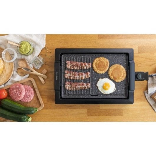 Plancha électrique Cecotec Tasty&Grill 2000 Inox MixStone surface mixte inox antiadhésive