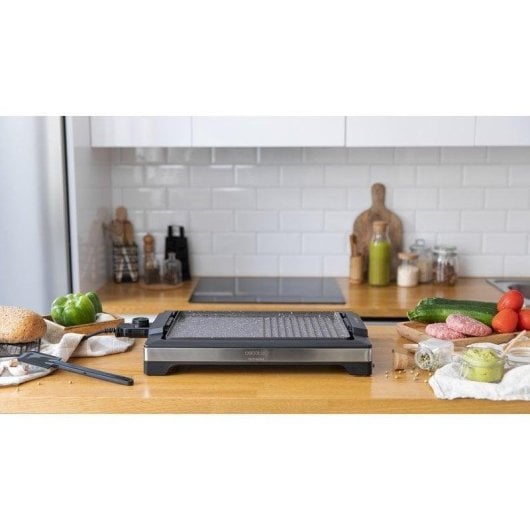 Plancha électrique Cecotec Tasty&Grill 2000 Inox MixStone surface mixte inox antiadhésive