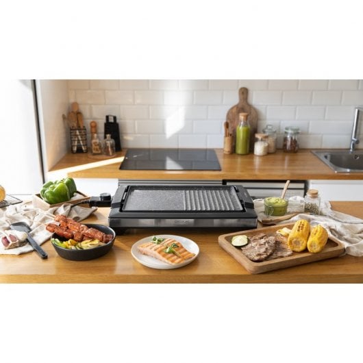 Cecotec Tasty&Grill 2000 Inox MixStone Placa Grelhadora 2000W