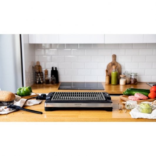 Cecotec Tasty&Grill 2000 Inox LineStone Plancha de Asar Eléctrica 2000W