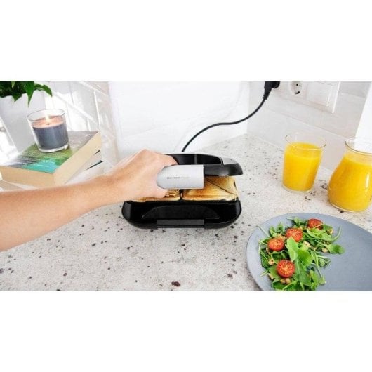 Sandwichera Cecotec Rock'n Toast Fifty-Fifty acciaio inox rivestimento RockStone 750W