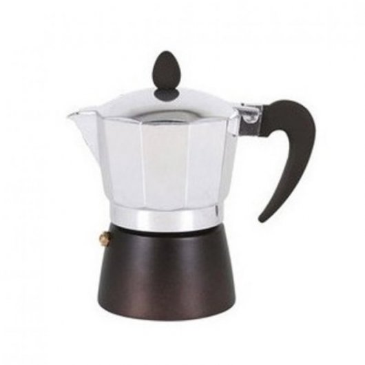 San Ignacio Cafetera Italiana de Aluminio 1 Taza Plata/Negro
