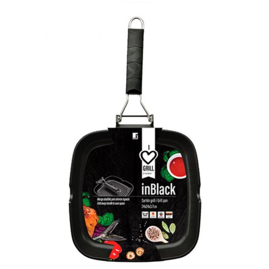 Bergner Grill Lover Sartén Asador de Aluminio 24cm